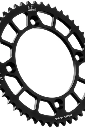 Koop Vandaag JT SPROCKETS - REAR RACELITE ALU 48T BLACK, 428 - Sprockets - 48 Tanden - Aluminium